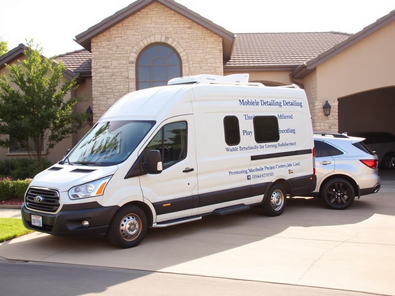 Apex mobile detailing van at a Woodlands home